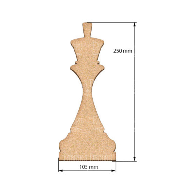  Art board King chess piece 10,5х25 cm - 2