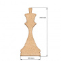  Art board King chess piece 10,5х25 cm - 0