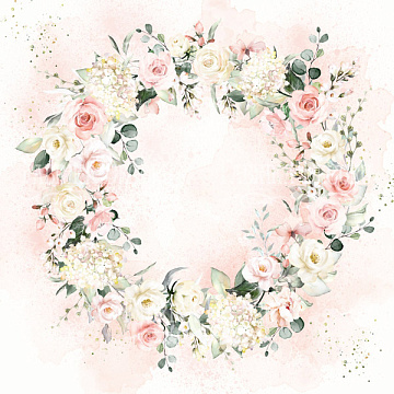 Sheet of double-sided paper for scrapbooking Tenderness and love #01085-2 30,5х30,5