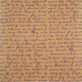 лист крафт бумаги с рисунком "письмо" индиго 30х30 см