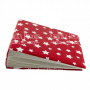 Blankoalbum mit weichem Stoffeinband Sterne auf Rot 20cm x 20cm
