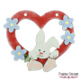Blank for decoration "Bunny in the heart" #131 - 1