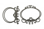 Spanplatten-Set Ovale Rahmen mit Monogrammen. #511