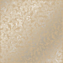 Sheet of single-sided paper embossed with silver foil, pattern Silver Butterflies Kraft 12"x12" 