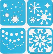 Set of stencils for crafts 7x7sm "New Year's mini 1" # 071