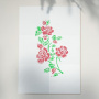 Stencil reusable, 15 cm x 20 cm Rose border, #425 - 0