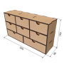 Schreibtisch-Organizer-Set zur Aufbewahrung von Schmuck, Nähzubehör, Kleinteilen #030