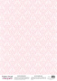 Деко веллум (лист кальки с рисунком) Дамаск Розовый, А3 (29,7см х 42см)