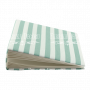 Blank album with a soft fabric cover Minty white stripes 20cm х 20cm