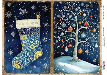 Decoupage card «Christmas Tale» #000775, 21cm x 29,7cm