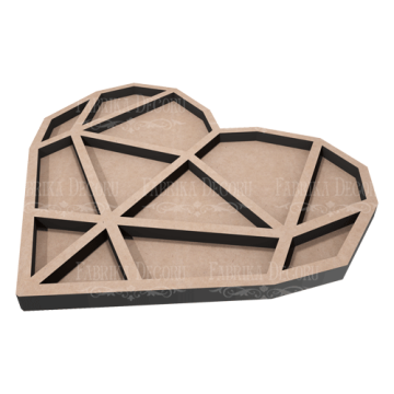 Mix box  Polygonal heart, 26х30sm - 2