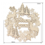 Weihnachtskranz aus MDF "С новым годом" ru, 325x300mm, Rohling für Dekoration #214