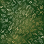 Sheet of single-sided paper with gold foil embossing, pattern "Golden Branches, color Green aquarelle"