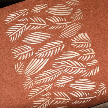 Stencil reusable, 15x20cm Exotic leaves, #391 - 2 Stencil reusable, 15x20cm Exotic leaves, #391 - 2