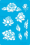 Stencil for crafts 15x20cm "Peonies-2" #206