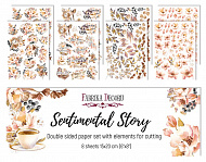 Double-sided paper set of pictures for cutting Sentimental Story 15x20cm