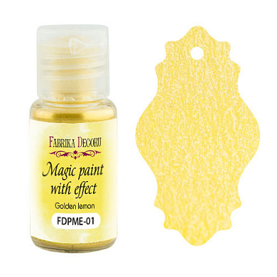 сухая краска magic paint with effect золотой лимон 15мл фабрика декору