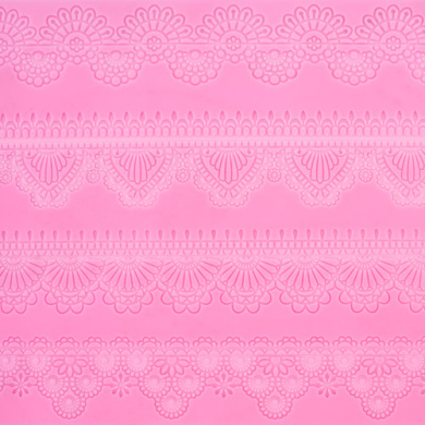 силиконовый коврик, кружевные бордюры #07 - 2