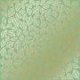 Лист односторонней бумаги с фольгированием, дизайн Golden Leaves mini Avocado, 30,5см х 30,5см