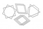 Набор чипбордов Рамки - геометрия 3 15х15 см #379