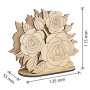 Drewniany zestaw do kolorowania, uchwyt na serwetki "Róże", #046