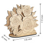 DIY-Malset aus holz, Serviettenhalter "Rosen", #046