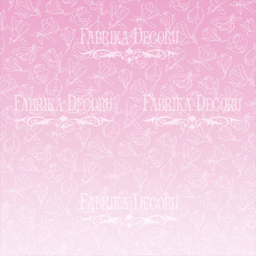 Sheet of double-sided paper for scrapbooking Magnolia in bloom #24-03 12"x12" - 2