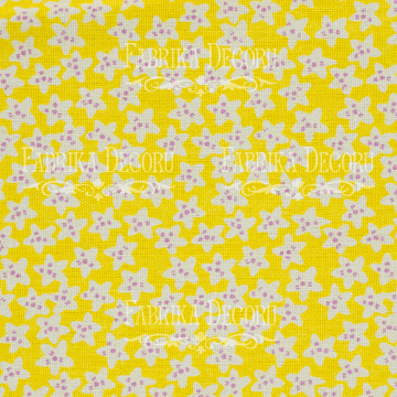 Fabric cut piece 35X75 Stars on the yellow 