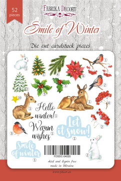 Set of die cuts Smile of winter, 52pcs - 2
