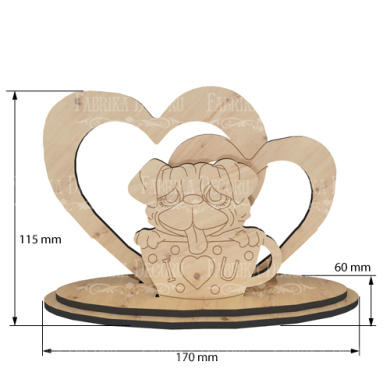 заготовка для декорирования #366 влюбленный песик фабрика декору - 2