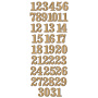 arabic numbers vintage, set of mdf ornaments for decoration #174