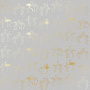 Blatt aus einseitigem Papier mit Goldfolienprägung, Muster Golden Flamingo Grey, 12"x12"