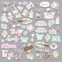 Set of die cuts Puffy Fluffy Girl, 52 pcs - 1