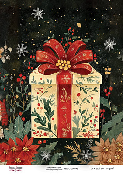 Decoupage card «Christmas Tale» #000742, 21cm x 29,7cm