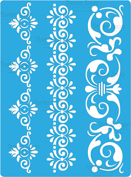 Stencil for crafts 15x20cm "Classic curbs" #139