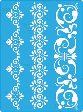 Stencil for crafts 15x20cm "Classic curbs" #139