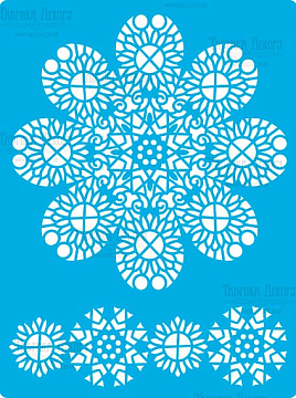 Stencil reusable, 15x20cm Openwork napkin, #406