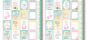 Double-sided scrapbooking paper set My cute Baby elephant girl 12"x12", 10 sheets - 12