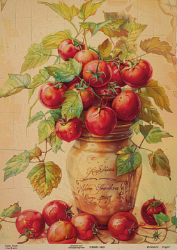 Kraftowy papier do decoupage, 29,7x42cm, „Botanica Kraft”, #0023
