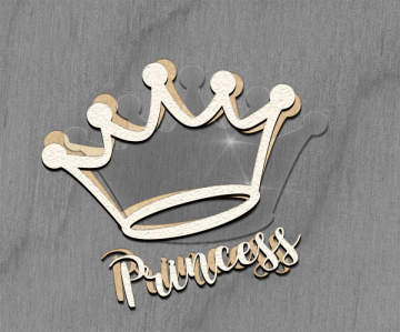 Mega shaker dimension set, 15cm x 15cm, Figured frame Princess's Crown - 2