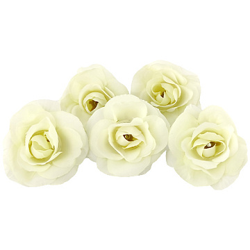 Tea rose flower mini, Ivory, 1pc