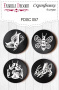 Set of 4pcs flair buttons for scrabooking #057