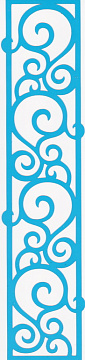 Stencil for crafts 14x14cm "Curls Border" #019