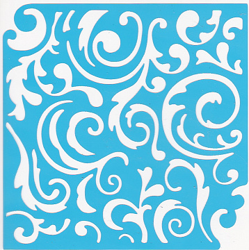 Stencil for crafts 14x14cm "Curls classic" #043