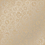 Sheet of single-sided paper embossed with silver foil, pattern Silver Clocks Kraft 12"x12" 