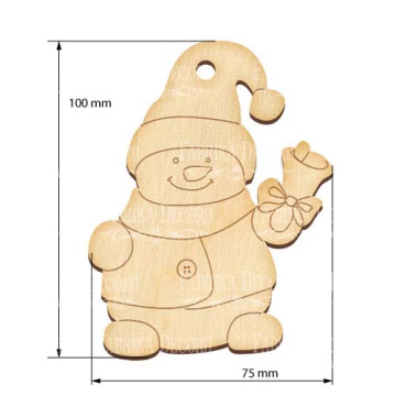 Figurine for painting and decorating #412 "Snowman 2" - 2