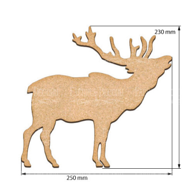  Art board Deer 25х23 cm - 2