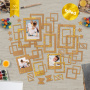 Fotorahmen-Set aus Karton mit Goldfolie #2, Kraft , 50St