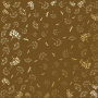 Arkusz papieru jednostronnego wytłaczanego złotą folią, wzór Złoty Koperek, kolor Czekolada mleczna, 30,5x30,5cm 