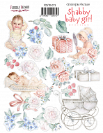 набор наклеек (стикеров) #075, "shabby baby girl redesign 1"